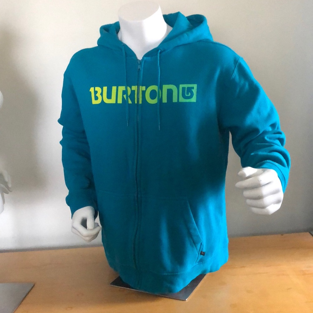 Men’s Large Summer Burton Turquoise Cotton Hoodie